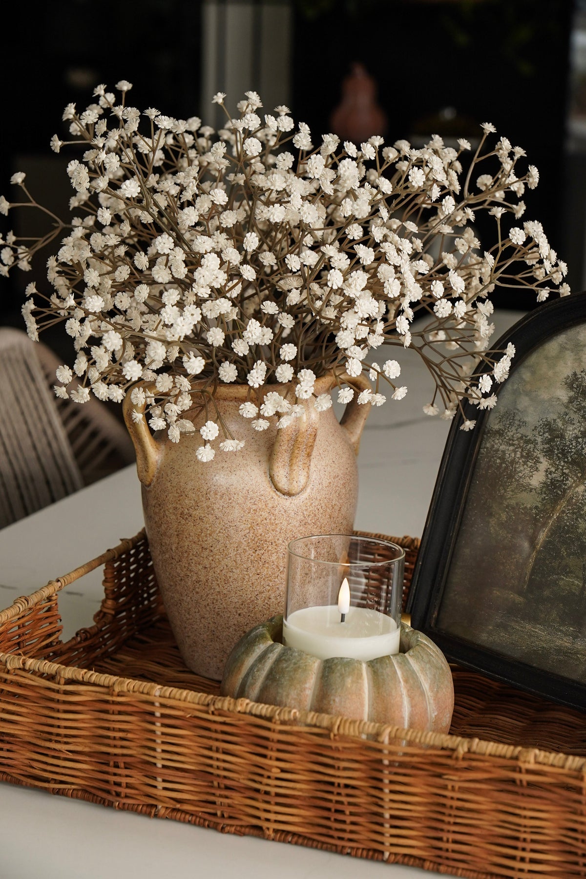 Weathered Cement Pumpkin Decorative Bowl - Image 4