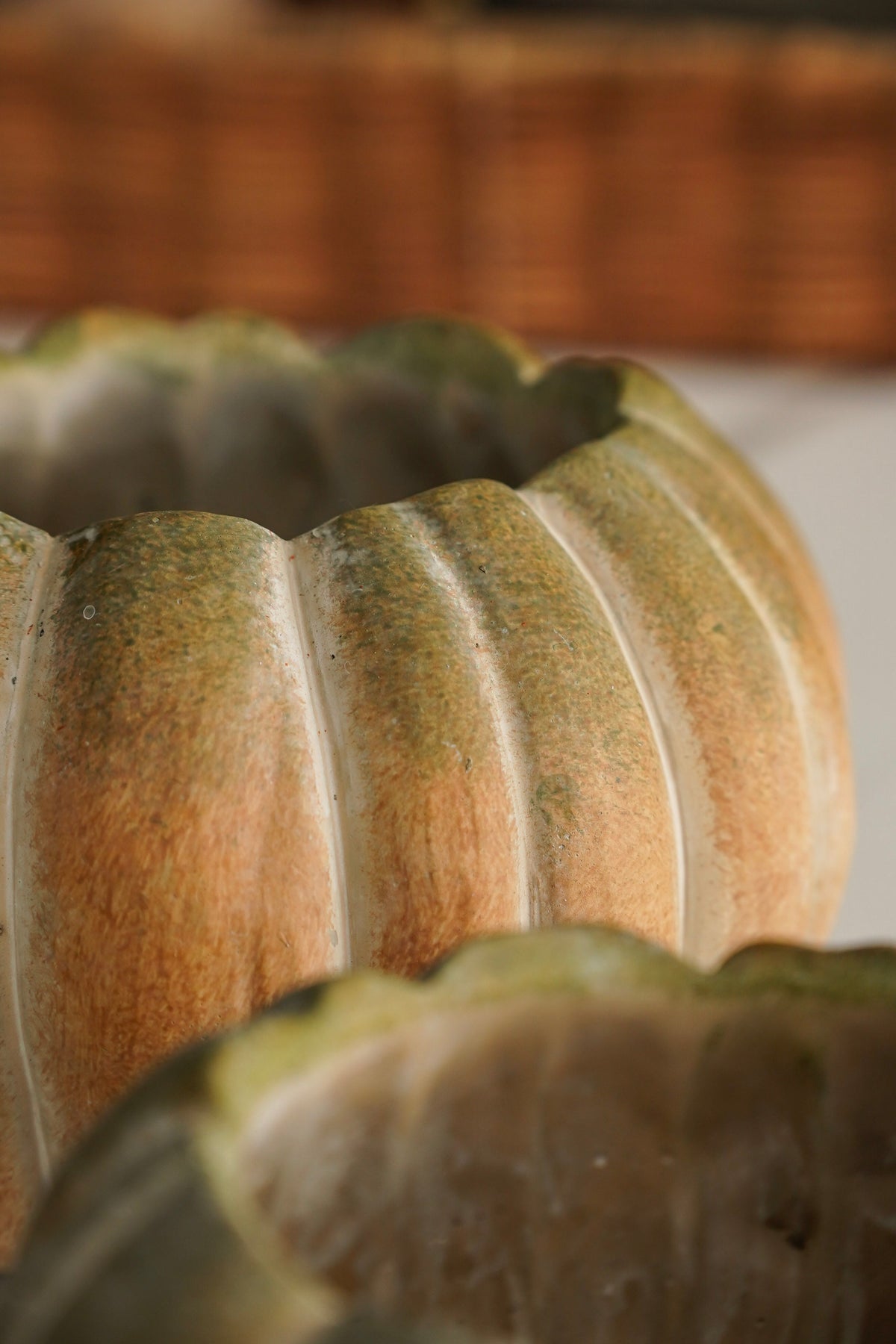 Weathered Cement Pumpkin Decorative Bowl - Image 3