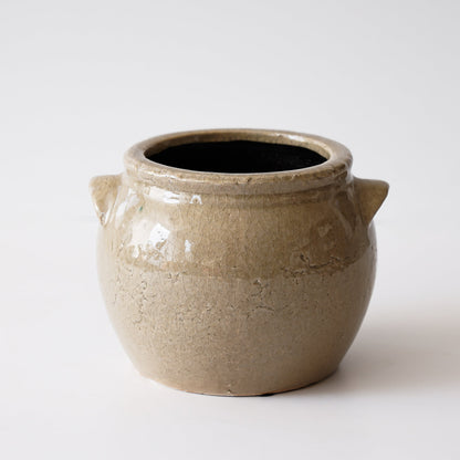 Beige Ceramic Handled Crock - Image 2