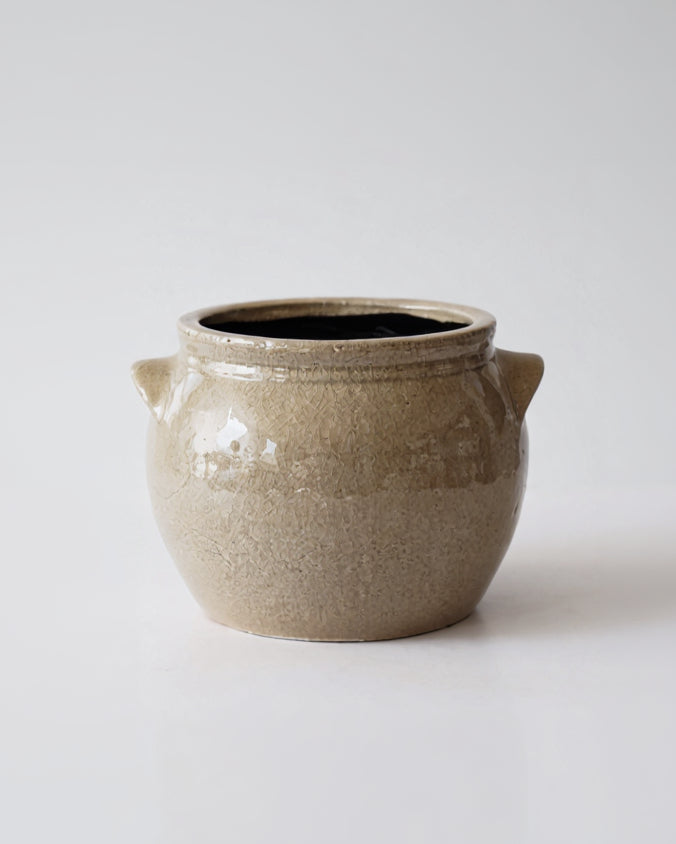 Beige Ceramic Handled Crock - Image 6