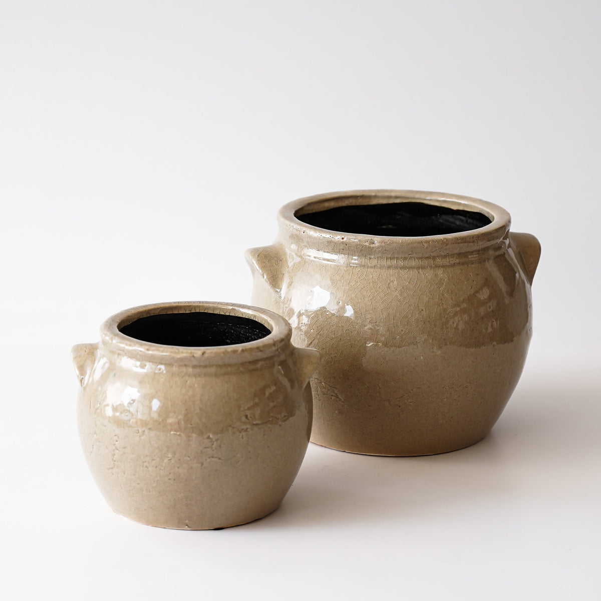 Beige Ceramic Handled Crock - Image 9