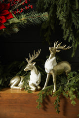 Champagne Gold Deer Figurines, Set of 2 - Image 1