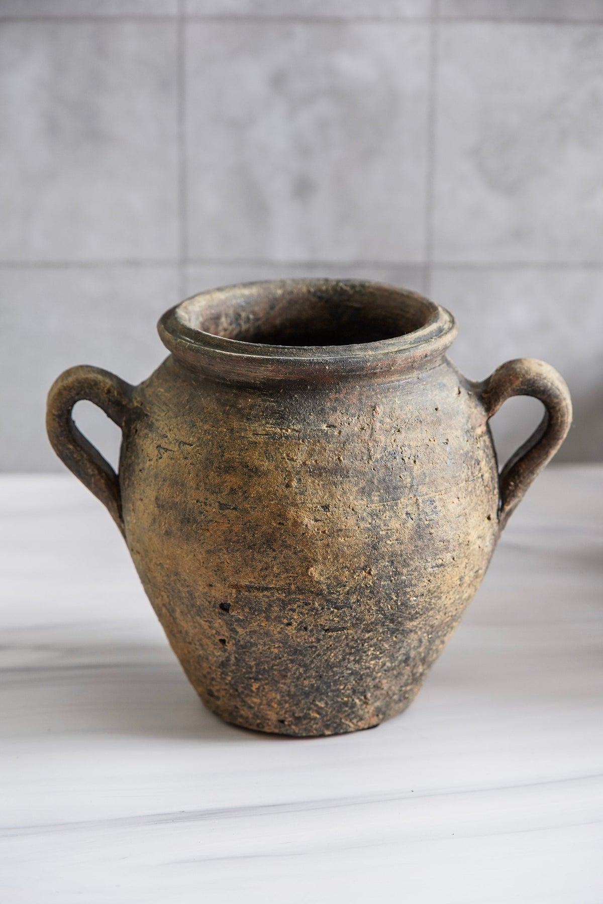 Small Distressed Terracotta Handled Vase - Image 5