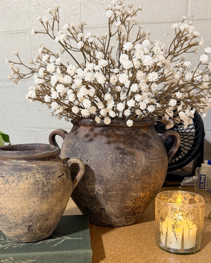 Large Aged Terracotta Handled Vase - Image 3