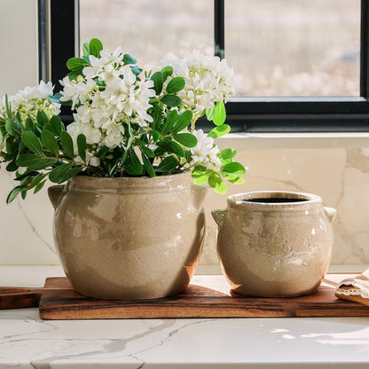 Beige Ceramic Handled Crock - Image 7