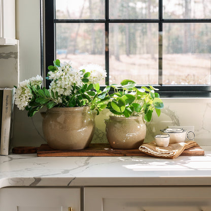 Beige Ceramic Handled Crock - Image 10