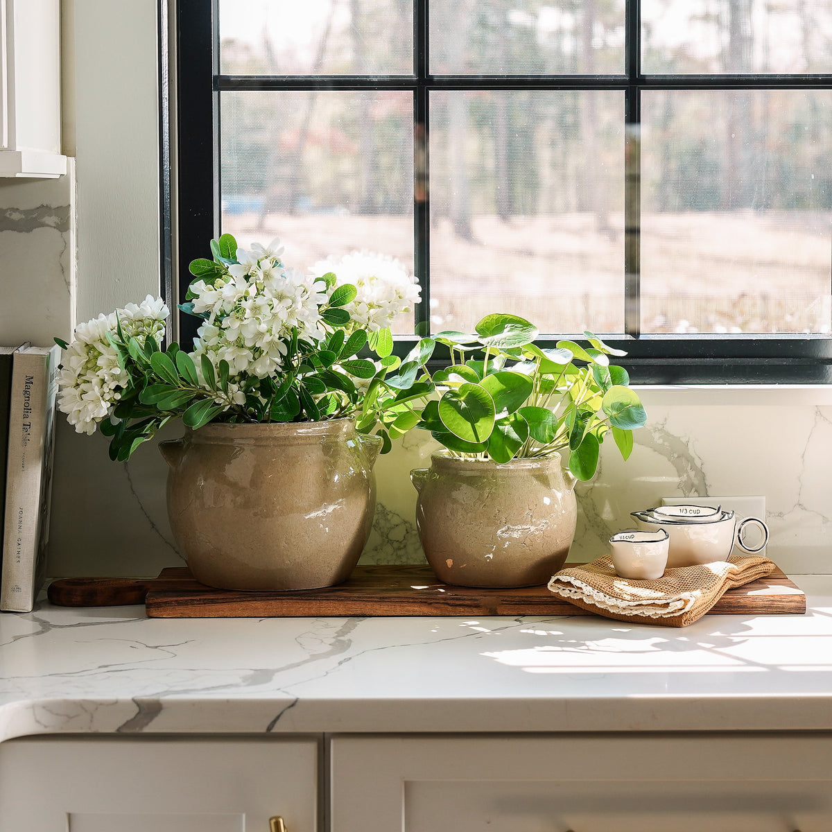 Beige Ceramic Handled Crock - Image 5