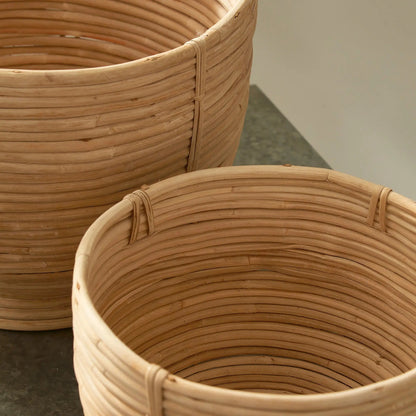 Rattan Footed Display Bowls, Set of 2 - Image 6