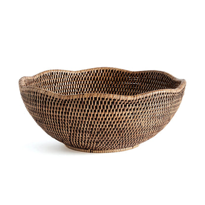 Rattan Scalloped Decorative Bowl - Image 8