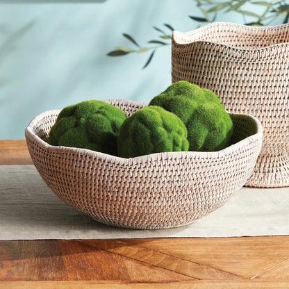 Rattan Scalloped Decorative Bowl - Image 23
