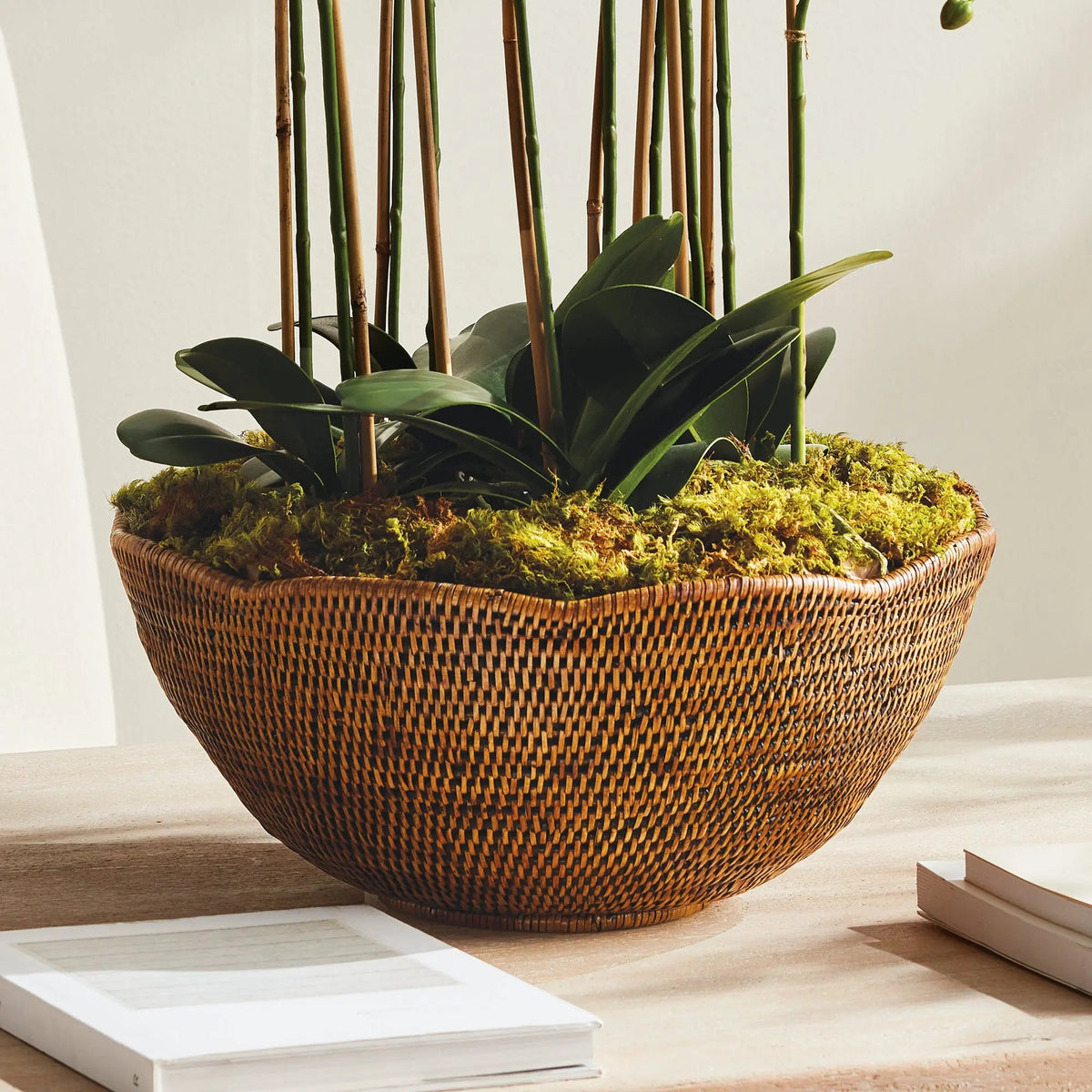 Rattan Scalloped Decorative Bowl - Image 6