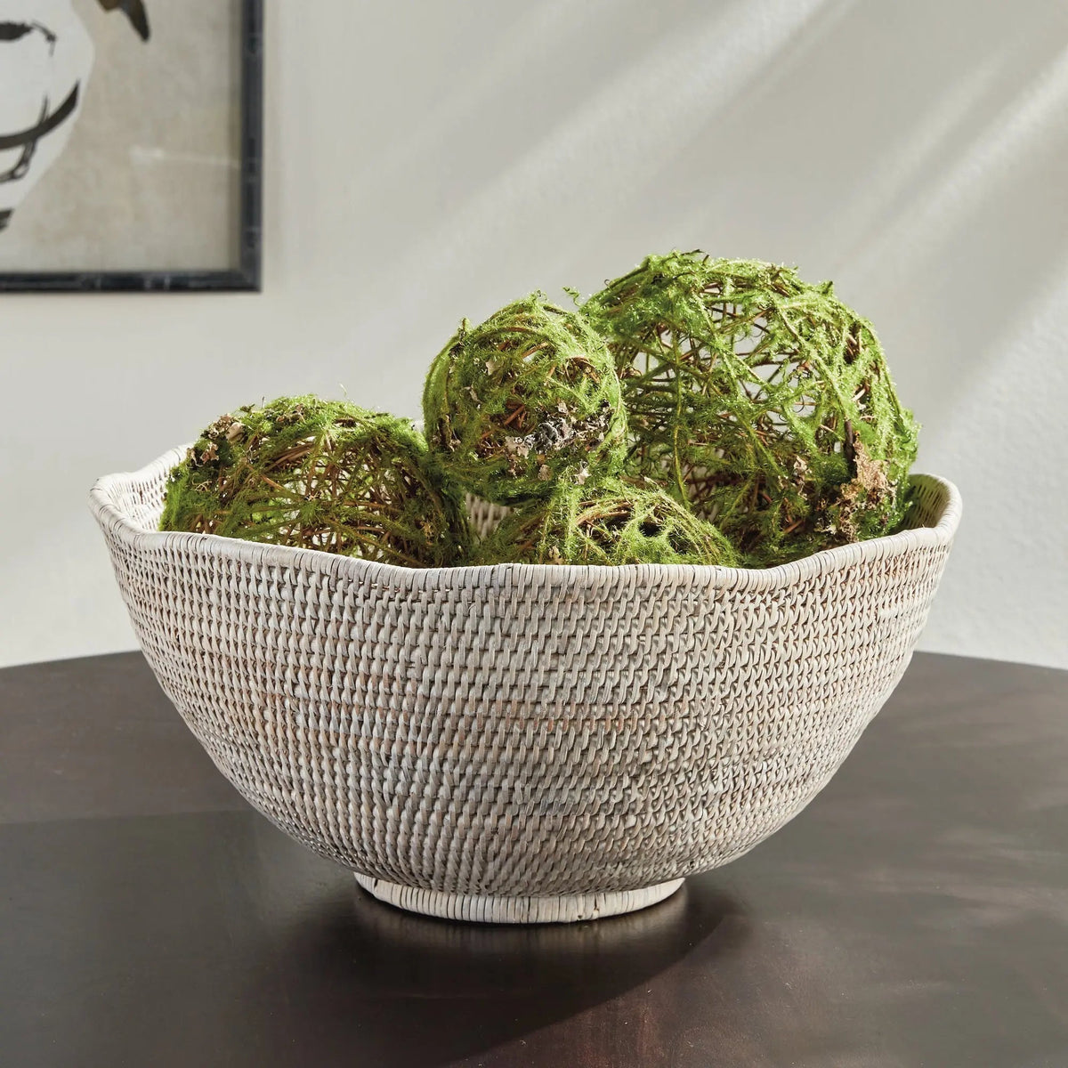 Rattan Scalloped Decorative Bowl - Image 18
