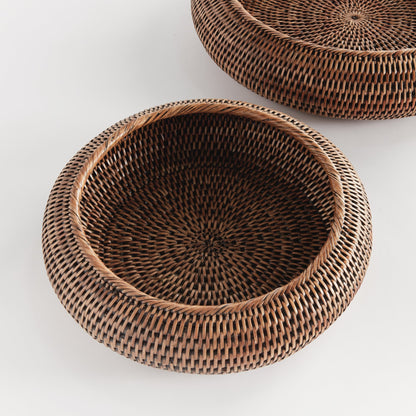 Rattan Shallow Display Bowls, Set of 2 - Image 12