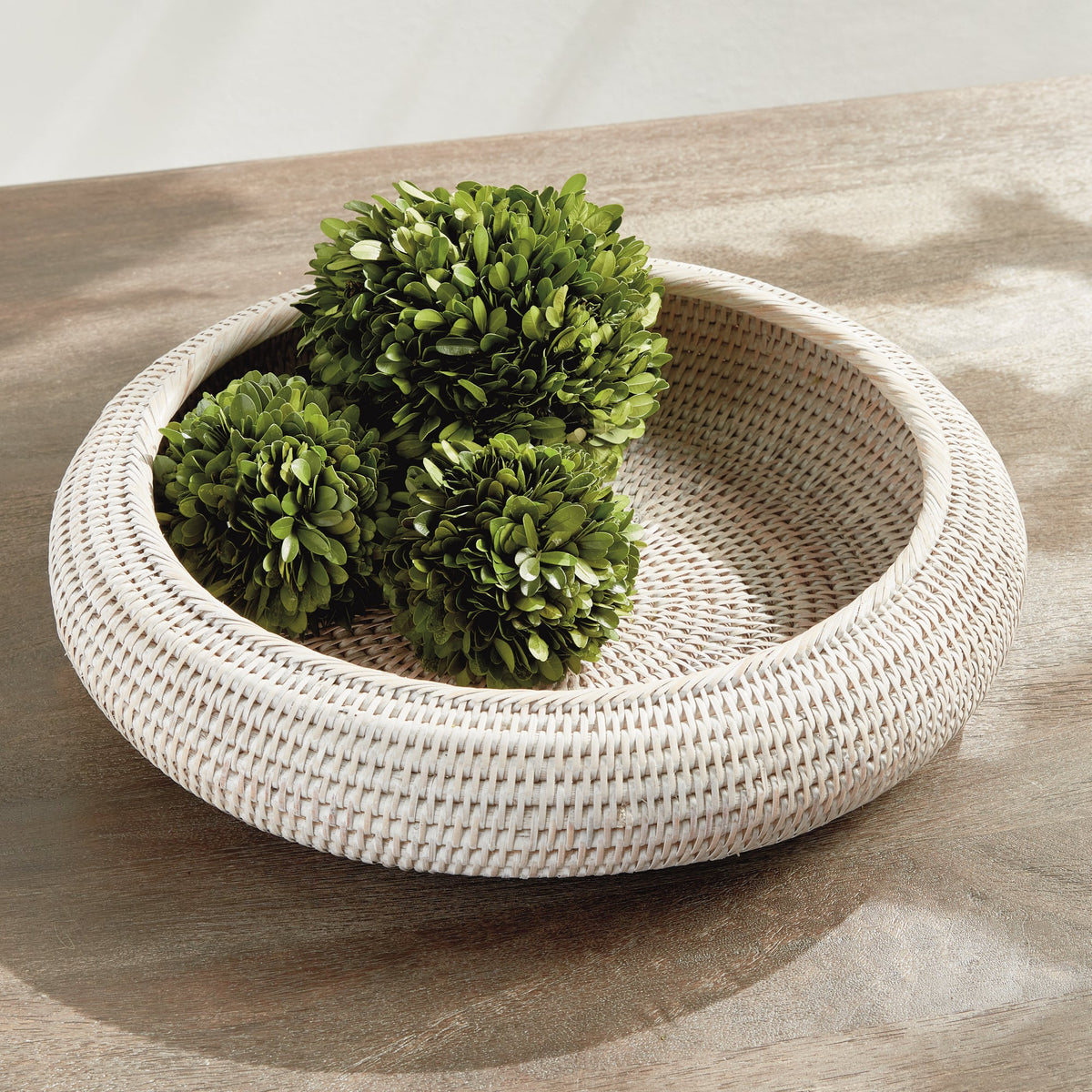Rattan Shallow Display Bowls, Set of 2 - Image 8