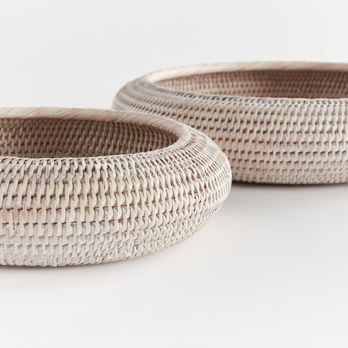 Rattan Shallow Display Bowls, Set of 2 - Image 5