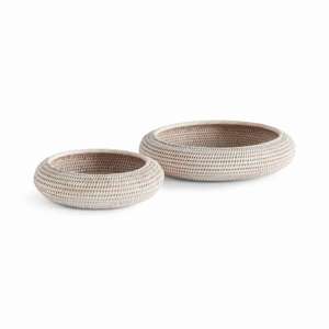 Rattan Shallow Display Bowls, Set of 2 - Image 2