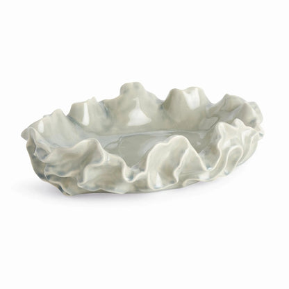 Ruffled Stoneware Decorative Bowl - Image 6