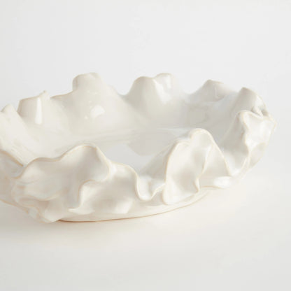 Ruffled Stoneware Decorative Bowl - Image 5