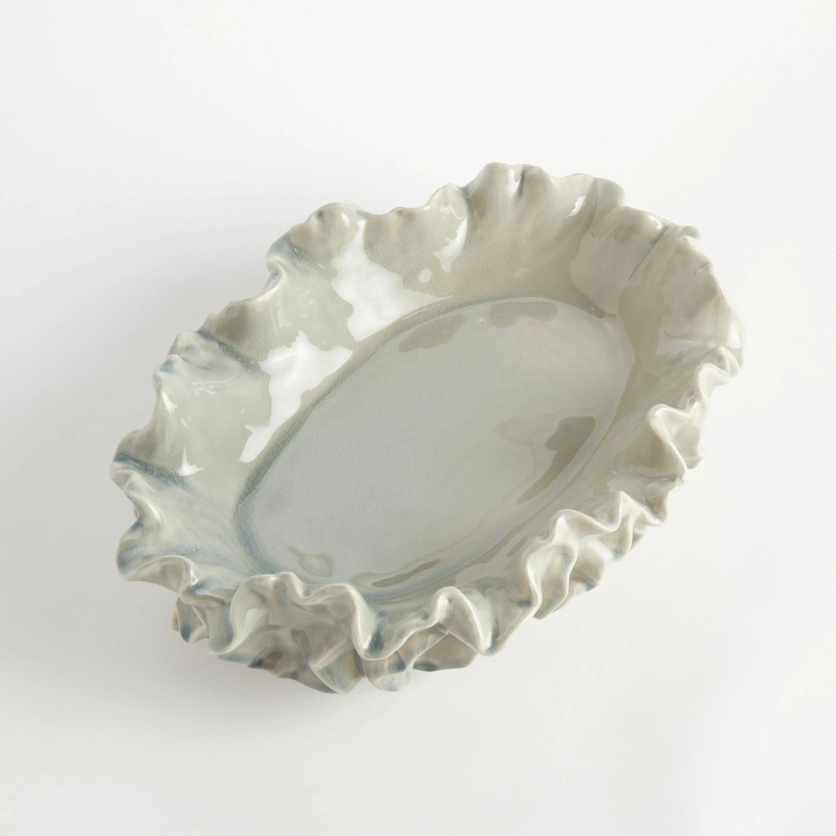 Ruffled Stoneware Decorative Bowl - Image 18