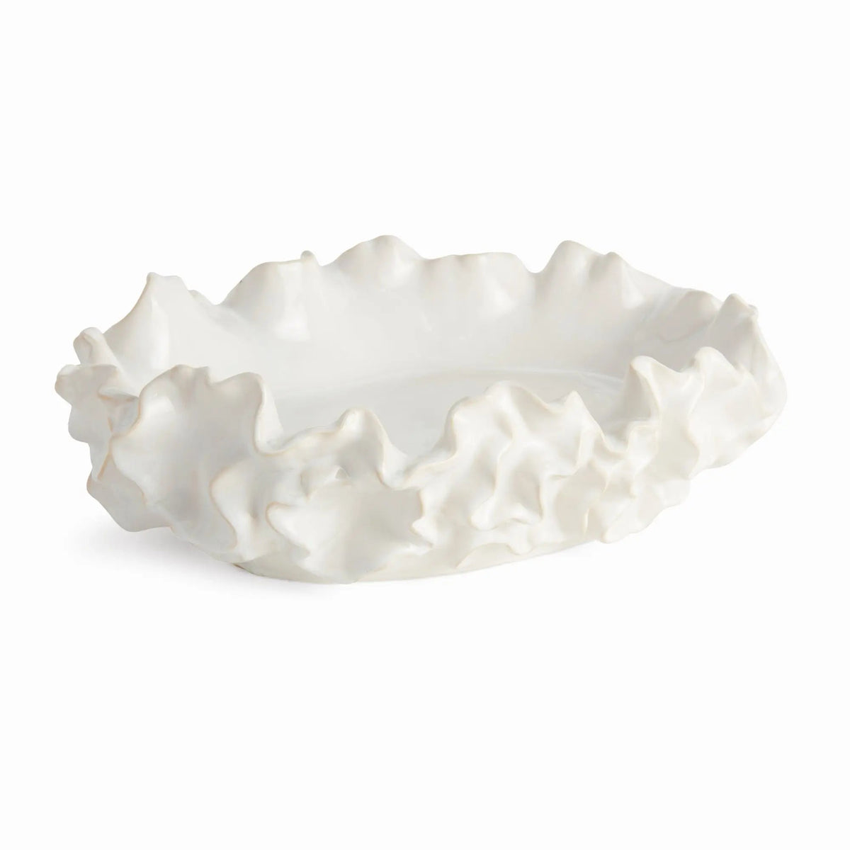 Ruffled Stoneware Decorative Bowl - Image 4
