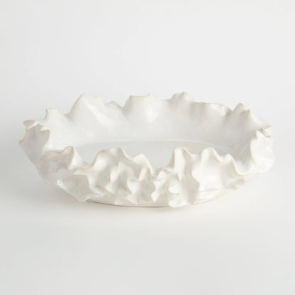 Ruffled Stoneware Decorative Bowl - Image 12