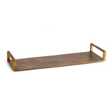 Extra-Large Antique Brass Rectangular Tray - Image 1